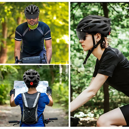Bike Helmet with Detachable Visor & LED – CycloGuard™-ridecyclonix.com