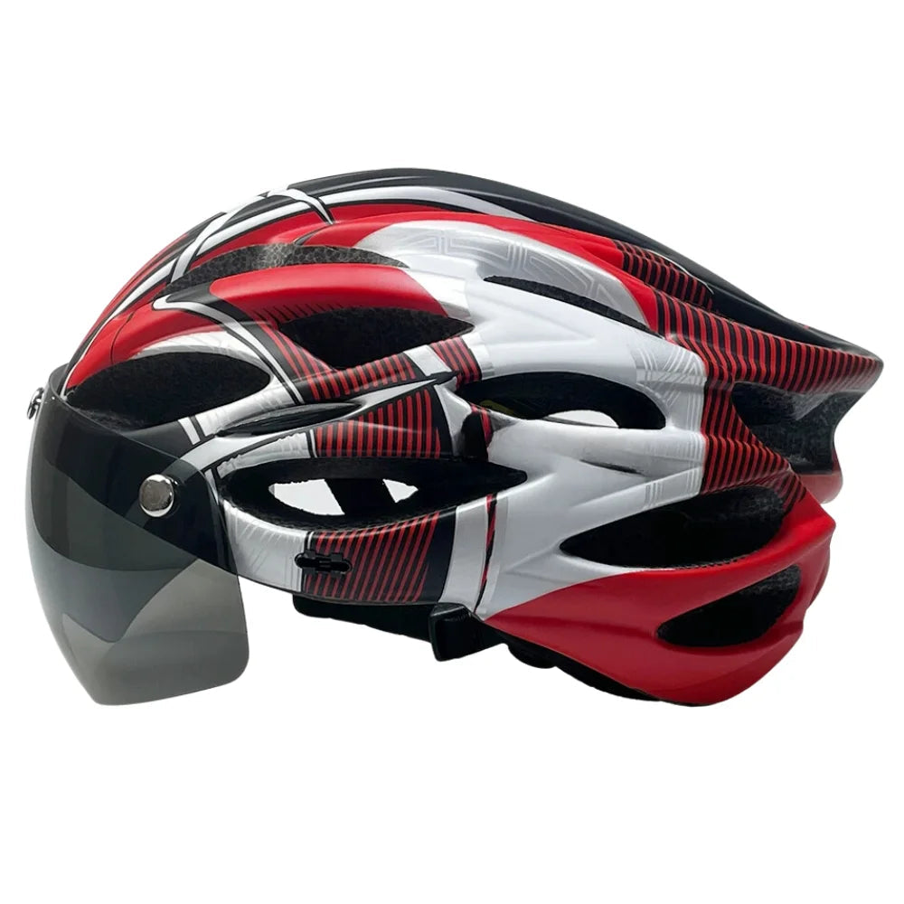 Bike Helmet with Detachable Visor & LED – CycloGuard™-ridecyclonix.com